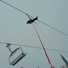 &Aring;pning av stolheis i morgen
= rednings&oslash;velse i d.