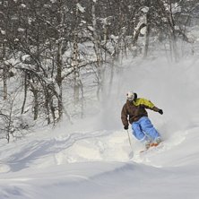 Lite puder vid liften i ammarn&auml;s. Foto: Joakim Hayland. &Aring;kare: Patrik Jonsson (jag).