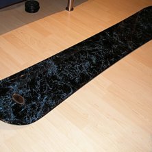 pappas hemlackerade br&auml;da med f&auml;rg fr&aring;n biltema. Foto: a.