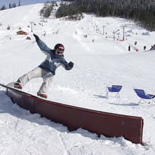 Kl&auml;ppen snowpark. Foto: Niklas Sj&ouml;gren. &Aring;kare: Jessica.