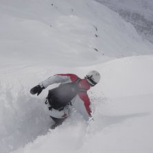 Djup men tung sn&ouml; i underbara Felsenthal.. Foto: Jan Hallberg. &Aring;kare: Patrik Jonsson.