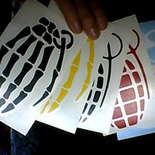 grenade stickers. Foto: jag.