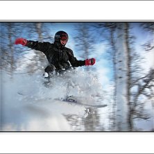 Puder&aring;k med br&auml;da mellan f&auml;llbj&ouml;rkarna i Hemav. Foto: Mikael R&ouml;nnqvist. &Aring;kare: Maggan Lindberg.