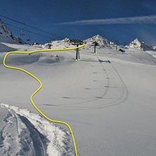 Fina cruisingytor innan sj&auml;lva kanonr&ouml;ret.. Foto: Powder Department Stubaier Gletscher.