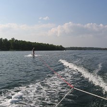 Jag p&aring; wakeboard:). Foto: Mamma:). &Aring;kare: Jag:).