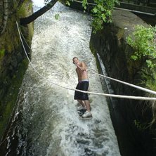 Wakeskate i fors, grym kul. Foto: Rickard Roxvall. &Aring;kare: Jimmy Buller.