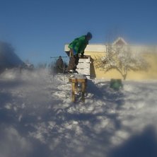 Kussen K&aring;De p&aring; nisses box. Foto: P&auml;r H&auml;gglund. &Aring;kare: K&aring;De Nordl&ouml;f.