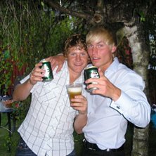 Jag och bajje &auml;r halvfulla s&aring; som fan. Foto: Ok&auml;nd.