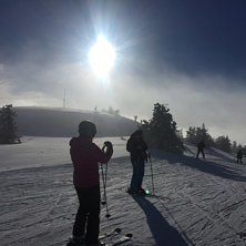 Str&aring;lende sol i dag!
Str&aring;lende sol og -7 i bunn,.