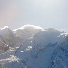 Mont Blanc under moln.. Foto: Lisa Ers&eacute;us.