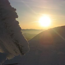 En sen kv&auml;ll p&aring; &aring;reskutan under alpina VM 2007 . Foto: Anna Winblad.