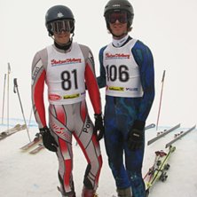 Innan start p&aring; Der Weisse Rausch.. Foto: Susan Weijmar. &Aring;kare: Jesper Nilsson och Ruben Svartholm.