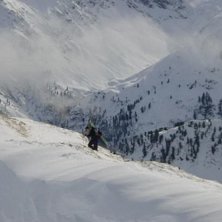 Underbarkl&auml;ttring till Peschlkopf i St Anton. Foto: Magnus Lageson. &Aring;kare: Fredrik Ericsson.