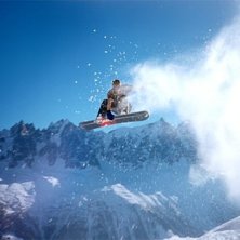 Of&ouml;rgl&ouml;mlig hoppsession i 
Brevent, Chamonix. J. Foto: Johan Lundin. &Aring;kare: John Gustavsson.