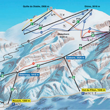 Pistkarta Glacier 3000 - Les Diablerets
