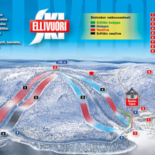 Pistkarta Ellivuori Ski Center