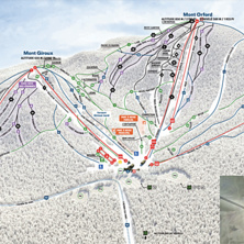 Pistkarta Mont Orford