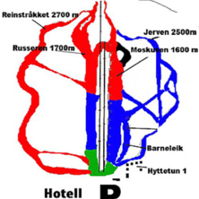 Pistkarta Dombås Skiheiser