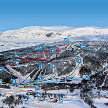 Pistkarta Skarslia Ski og Akesenter