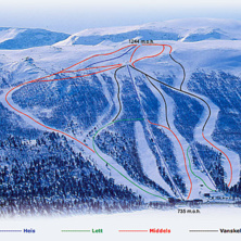 Pistkarta Hallingskarvet skisenter