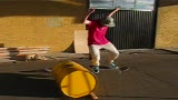 almost heelflip over barrel
