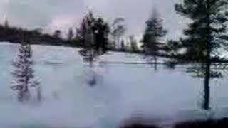 håppa över en flod