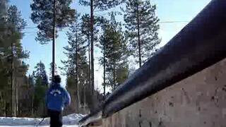 Lite rail på vedbacken B