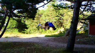Hög wall-flip från träd