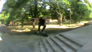 nollie varial heel down 7 stairs