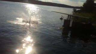 Testade dubbel front på trampolin, gick åt helvete.