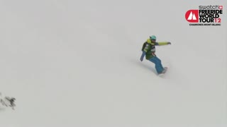 FWT Chamonix: 2nd place Snowboard Woman Margot Rozies