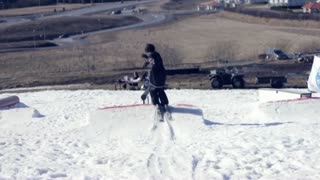 Snake on ski