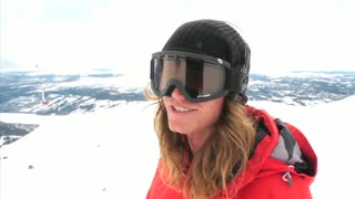 Testhoppning i Freeride-parken