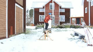 Emil Jobs skidor studsmatta