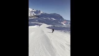 Piståkning söndag 17/2 i soligt Val Thorens!