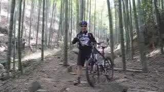 MTB-krasch i kinesisk bambuskog