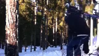 my first frontflip on skis.