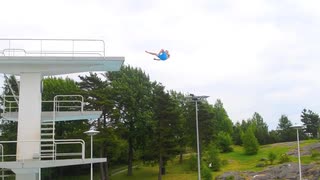 ett hopp från 10 meter