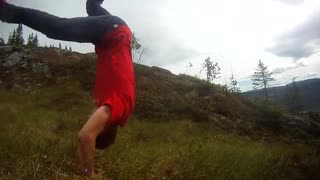 Oskar goes wild in the mountain