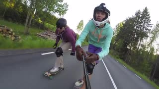Longboard-Snabba svängar