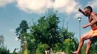 sideflip on the rock