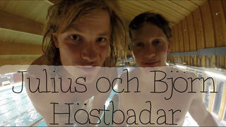 Julius och Björn Höstbadar