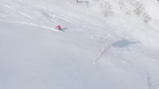 Heli skiing with Mt. Yotei in the Background, Hokkaido Backcountry Club