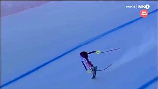 Mirakelräddning störtlopp Maxence Muzaton Men’s Downhill Cortina 2021