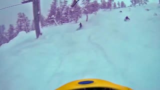 Mid-Air Kollision av 2 brädåkare i Hemsedal