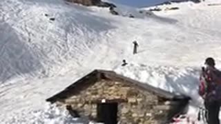 Jump from a hidden roof to impresse on girls