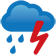 Regn och åska