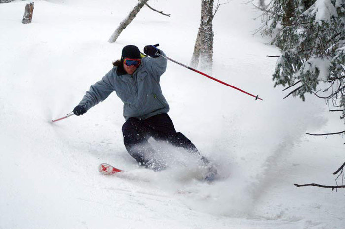 En av få som letade sig utanför pisten förra helgen var Henrik Utter.