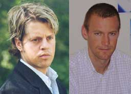 Marc (till vänster) och Sebastian är på väg upp till toppen av Aconcagua.