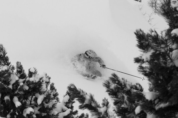 Sebastian ser till att göra det bästa av vår sista dag i Ischgl.